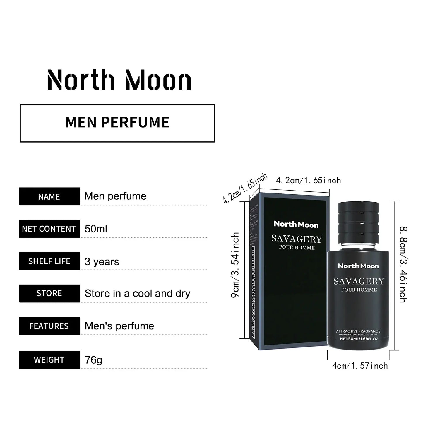 Men's Perfume Spray – Long-Lasting Fresh Floral Scent with Pheromones