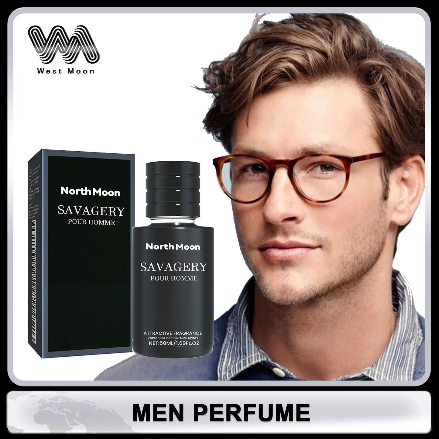 Men's Perfume Spray – Long-Lasting Fresh Floral Scent with Pheromones