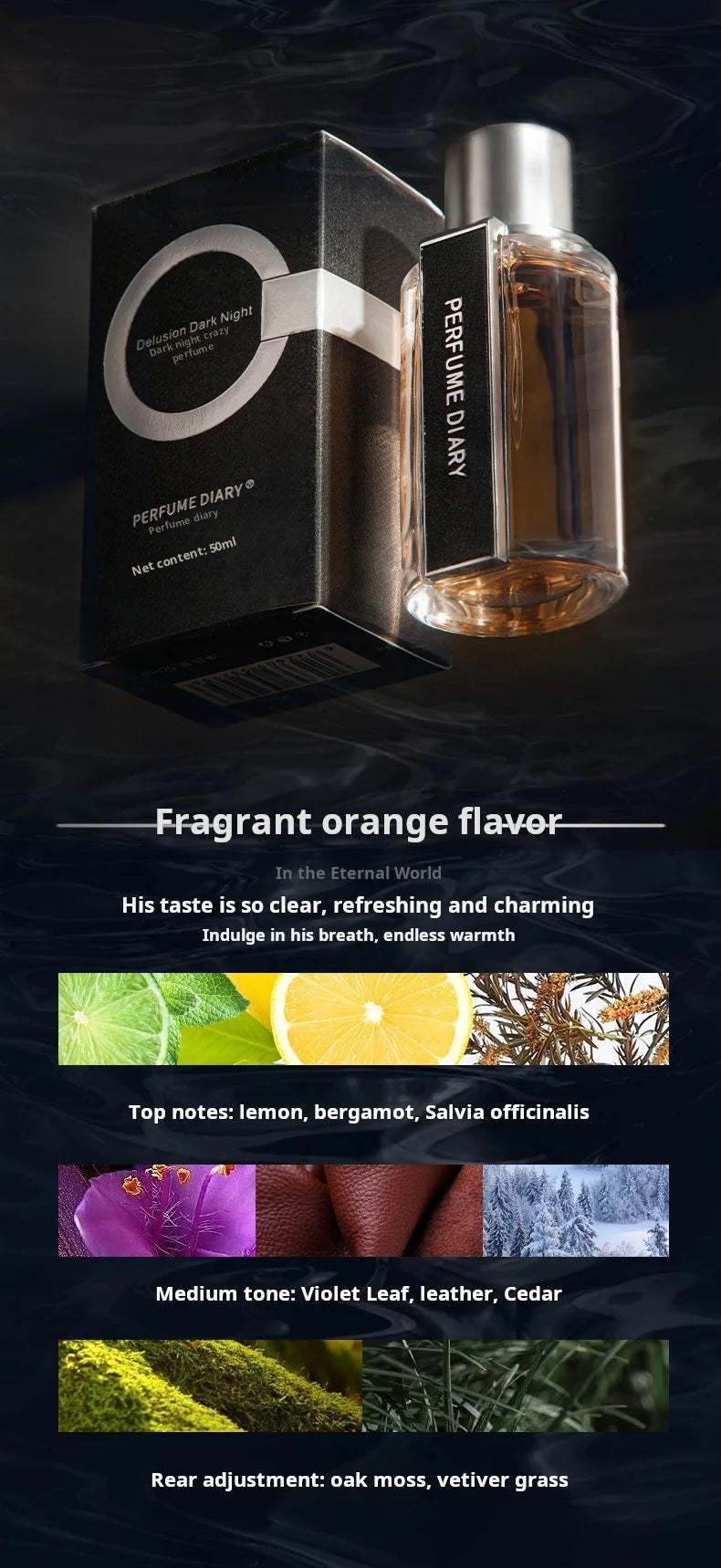 50ML Men Perfume High Quality Original Body Spray Perfume Lasting Fragrance Scent Fresh Natural Perfume for Female.